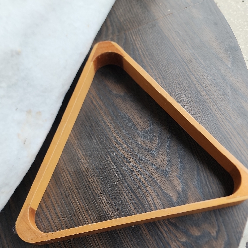 Wooden Triangle For Pool Table, Pool Ball Rack Knick Knack